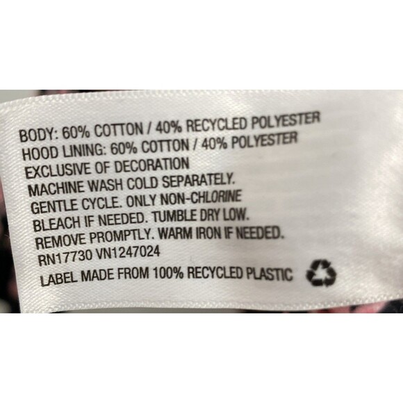 Sandy Liang x Target Hoodie Womens Size XL Ditsy Floral Ruffle Shoulder Pullover - Picture 5 of 5